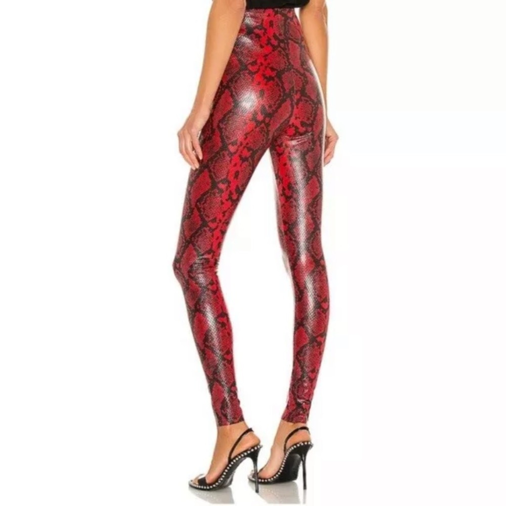 Red snake skin Commando leggings